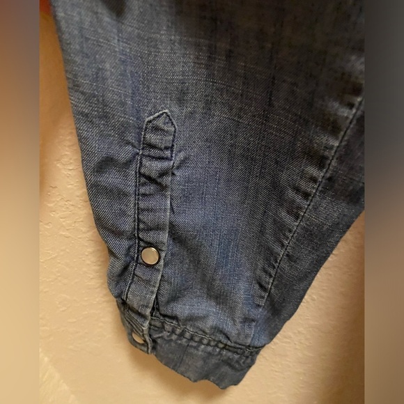 Boden Blue Long Sleeve Jean Collared Linen Blend Shirt Dress Size 6R - Picture 7 of 11